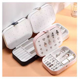 Three layer jewelry storage Box Women Girls Earring PU Leather Portable Jewel Case Jewellery Packaging Gift Boxes Travel Jewelry Box