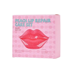 KORMESIC Exfoliating Hydrating Moisturizing Nourishing 4 In 1 Mask Lip Scrub ; Lip Balm Set Peach Lip Repairing Care Kit