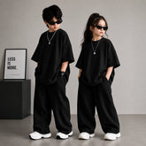 Black Blue Kids Baggy Co-Ord Set – Premium Casual Wear for Boys (1-10 Years)