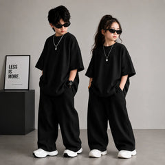 Black Blue Kids Baggy Co-Ord Set – Premium Casual Wear for Boys (1-10 Years)