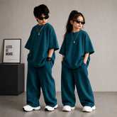 Zinc Blue Kids Baggy Co-Ord Set – Premium Casual Wear for Boys (1-10 Years)