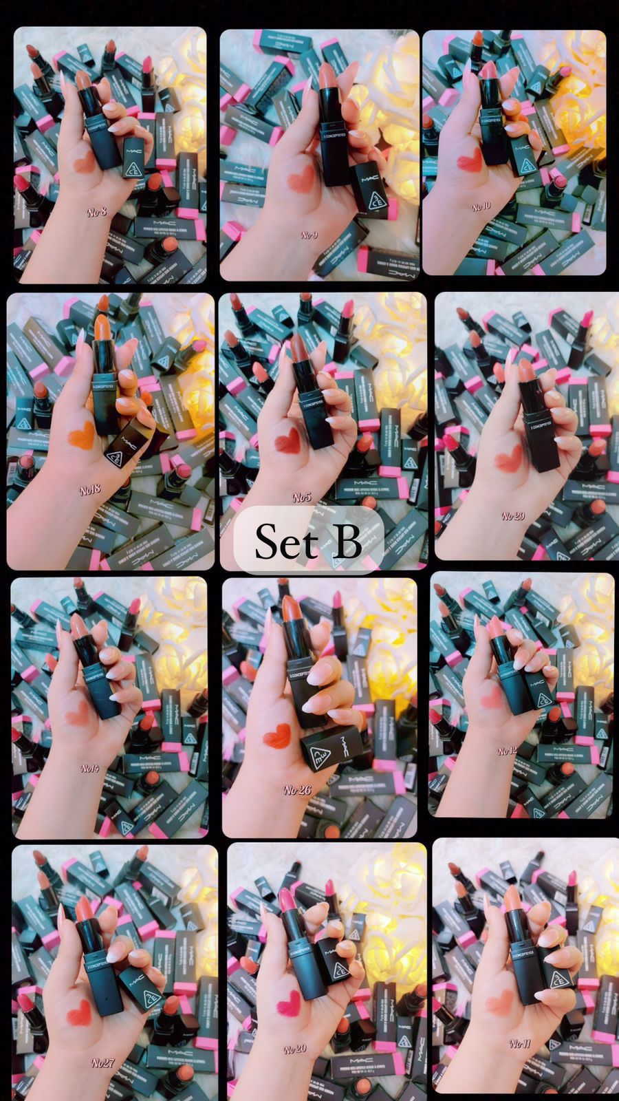 M.A.C POWDER KISS LIPSTICK ROUGE À LEVRES MATTE LIPSTICK&nbsp; Two Sets Available A &amp; B