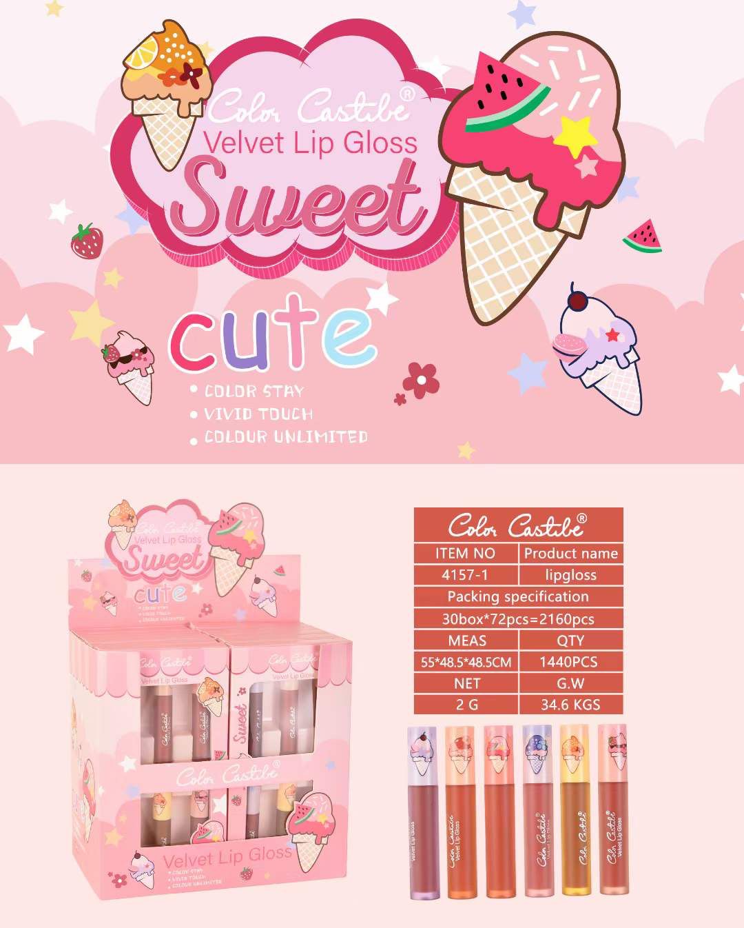 Color castle&nbsp; Matte Long Lasting Gloss