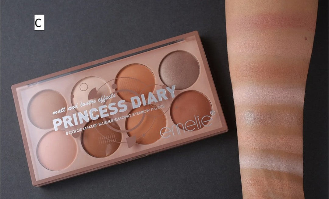 Emelie Princess Diary 8 Color Blusher Eyeshadow
