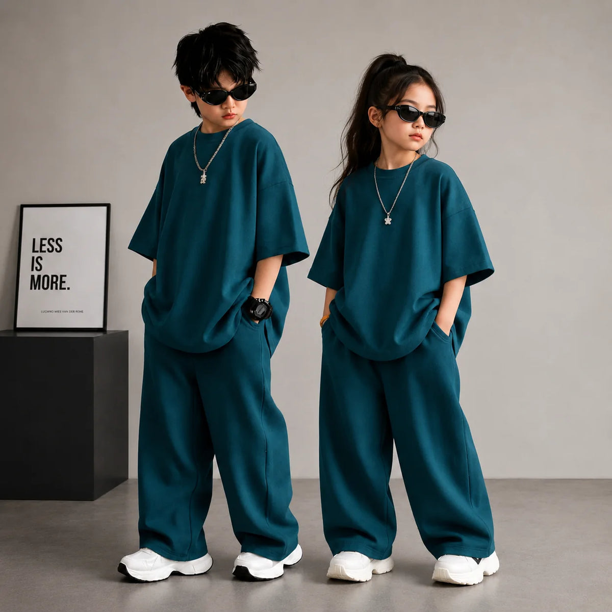 Zinc Blue Kids Baggy Co-Ord Set – Premium Casual Wear for Boys (1-10 Years)