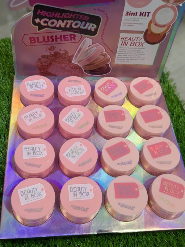 BEAUTY IN BOX 3IN1 HIGHLIGHTER CONTOUR AND BLUSHER