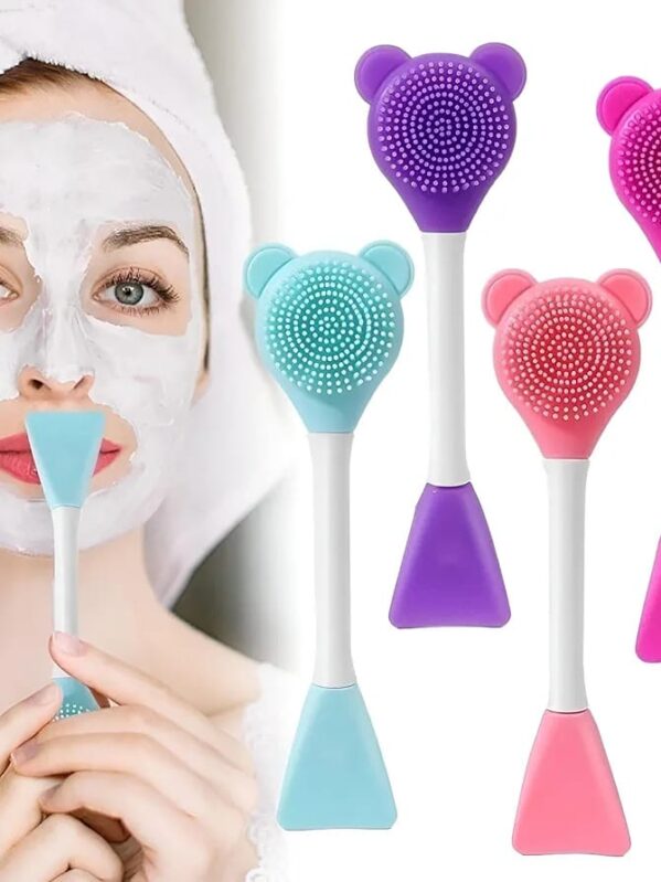 Bear shape Face head silicone brush